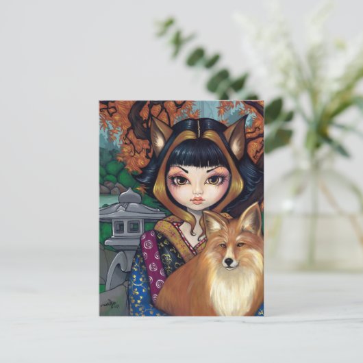 Carte postale "Kitsune" (Debout devant)