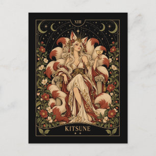 Carte Postale Kitsune, Tarot Étoilé Art