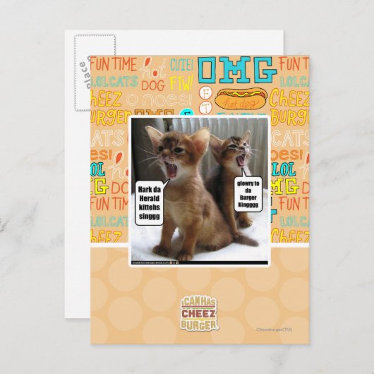 Carte Postale Kitteh carols (Devant / Derrière)