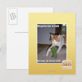 Carte Postale Kitteh végétarien (Devant / Derrière)