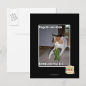 Carte Postale Kitteh végétarien (Devant / Derrière)