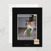 Carte Postale Kitteh végétarien (Devant / Derrière)