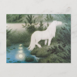 Carte Postale Kittelsen Le cou comme un cheval blanc CC0823