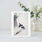 Carte Postale Kitten avec plume, Imao Keinen (Debout devant)