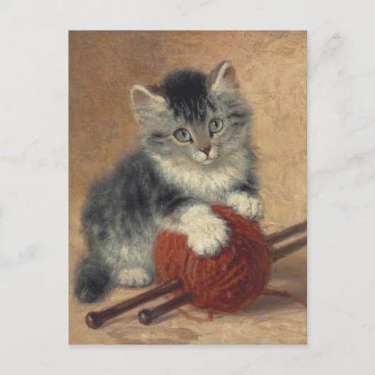 Carte Postale Kitten avec une boule de laine CC0194 Ronner-Knip (Devant)