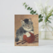 Carte Postale Kitten avec une boule de laine CC0194 Ronner-Knip (Debout devant)