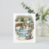 Carte Postale Kitten Bath par Louis Wain (Debout devant)