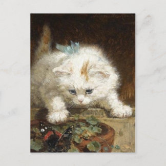Carte Postale Kitten blanc par Ronner-Knip