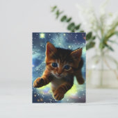 Carte Postale Kitten Courant Dans L'Espace (Debout devant)