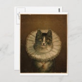 Carte Postale Kitten dans un ruff élisabéthain (Devant / Derrière)
