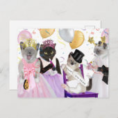 Carte postale Kitten du Nouvel An (Devant / Derrière)