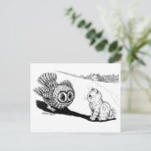 Carte Postale Kitten et Owl, Louis Wain (Debout devant)