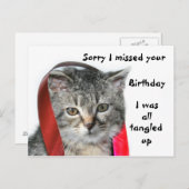 Carte Postale Kitten fin anniversaire (Devant / Derrière)