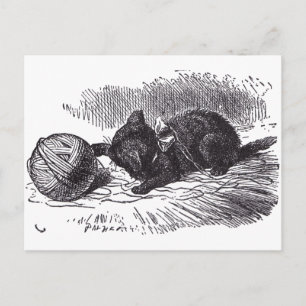 Carte Postale Kitten noir