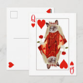 Carte postale Kitten Queen of Hearts (Devant / Derrière)