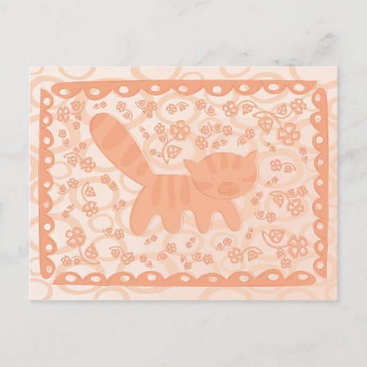 Carte Postale Kitten rouge1 (Devant)