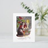 Carte Postale Kitten Sortir une bougie (Debout devant)