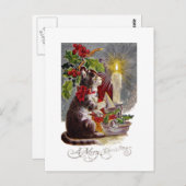 Carte Postale Kitten Sortir une bougie (Devant / Derrière)