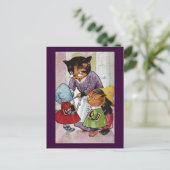 Carte Postale Kittens prêt pour l'école (Debout devant)