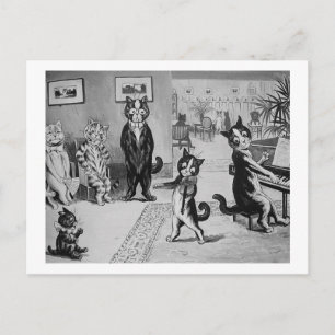 Carte Postale Kittens Violoniste, Louis Wain