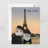 Carte Postale Kitties à Paris (Devant / Derrière)