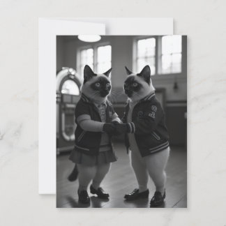 Carte Postale Kitties Sock Hop