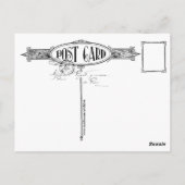 CARTE POSTALE "KITTY A TABLE MANNERS" JARDIN VINTAGE (Dos)