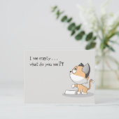 Carte Postale Kitty affamé : Je vois Vide (Debout devant)