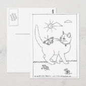 Carte Postale kitty_and_butterfly (Devant / Derrière)