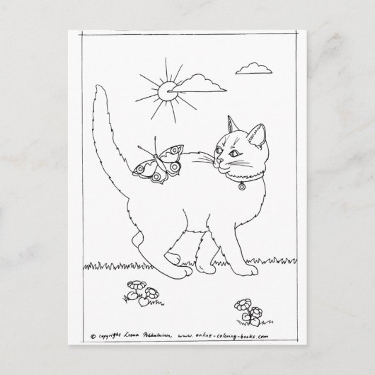 Carte Postale kitty_and_butterfly (Devant)