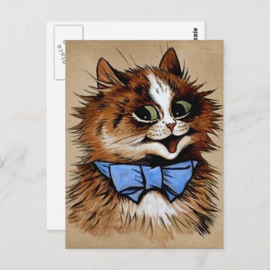 Carte Postale Kitty avec Cravate à cou (Devant / Derrière)