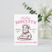 Carte Postale Kitty Biscuits Adorable Cat Baker Fabriquant Biscu (Debout devant)