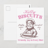Carte Postale Kitty Biscuits Adorable Cat Baker Fabriquant Biscu (Devant / Derrière)
