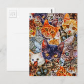 Carte Postale Kitty Cat Collage (Devant / Derrière)