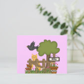 Carte Postale Kitty Chat dans le jardin (Debout devant)