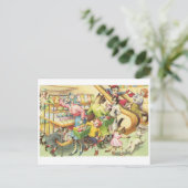 Carte Postale Kitty Chats dans une épicerie, Chats en Vêtements (Debout devant)