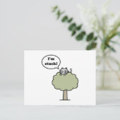 Carte Postale Kitty Coincé Dans L'Arbre (Debout devant)