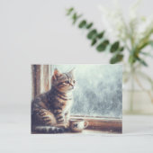 Carte Postale Kitty dans la fenêtre (Debout devant)