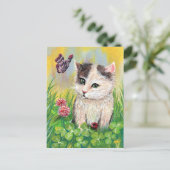 Carte Postale Kitty dans le patch de fermeture (Debout devant)