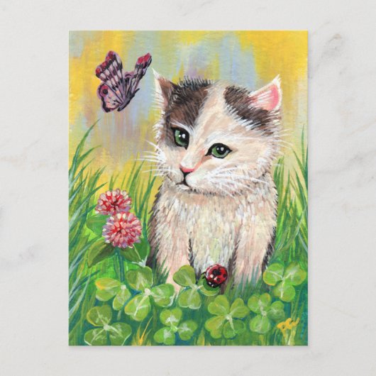 Carte Postale Kitty dans le patch de fermeture (Devant)