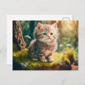 Carte Postale Kitty dans les bois (Devant / Derrière)