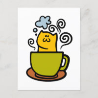 Kitty dans une tasse de café