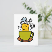 Carte Postale Kitty dans une tasse de café (Debout devant)