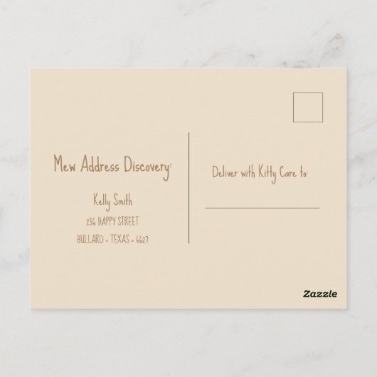 Carte Postale Kitty en mouvement | Home Moving (Dos)