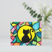 Carte postale Kitty en verre tendu (Debout devant)