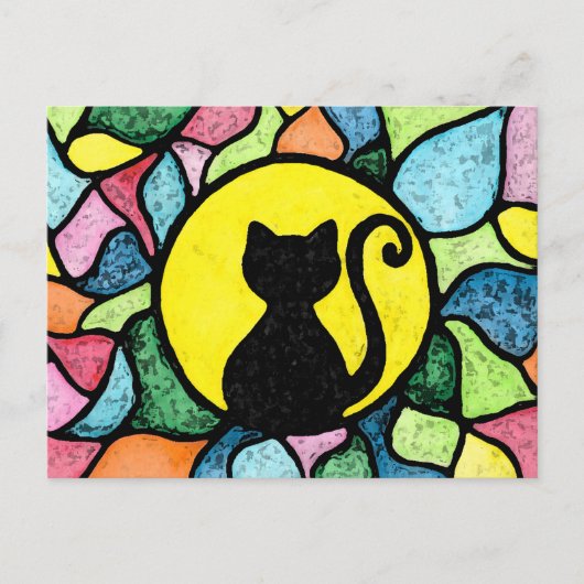 Carte postale Kitty en verre tendu (Devant)
