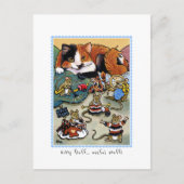 Carte Postale Kitty Fluff ! Cuisine de chat et de souris personn (Devant)