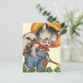 Carte Postale Kitty Kat Gardener (Debout devant)