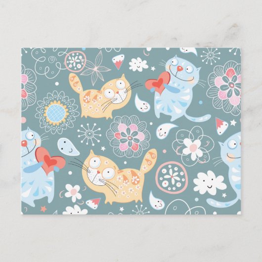 Carte Postale Kitty Motif Trois (Devant)
