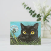 Carte Postale Kitty noir (Debout devant)